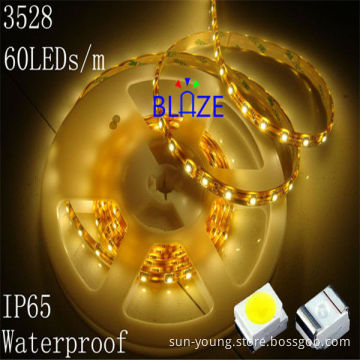 SMD3528 300 LEDs/roll, Warm White,IP65,Cheap LED flexiblestrip light,